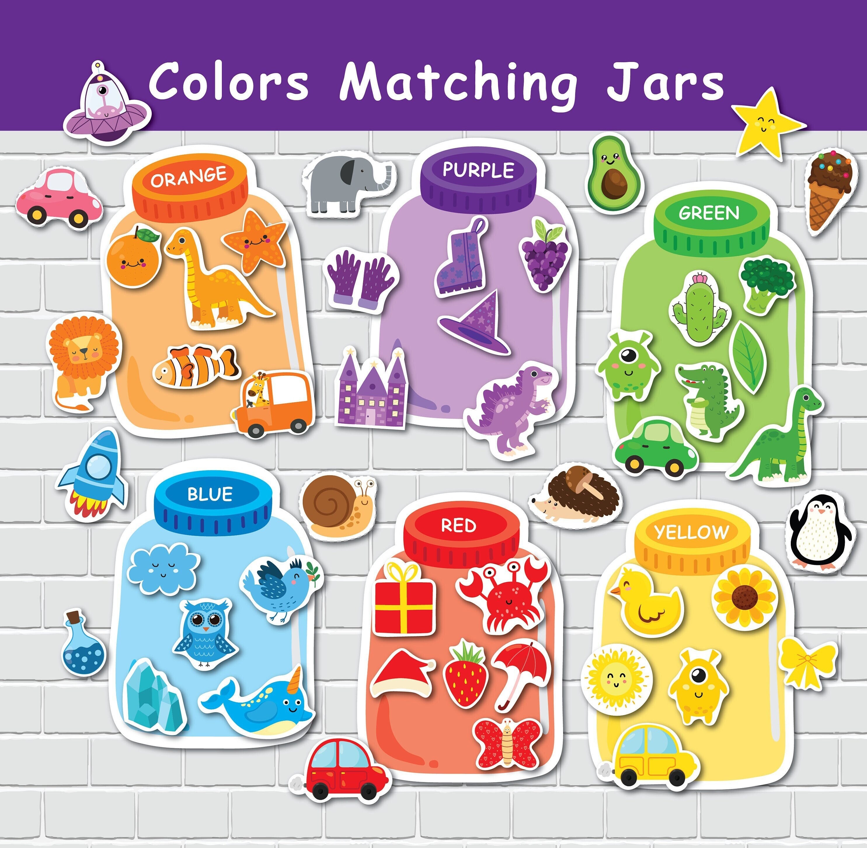 Color Matching Activity for Kids, Toddler Color Printables, Montessori Materials, Homeschool Preschool Curriculum