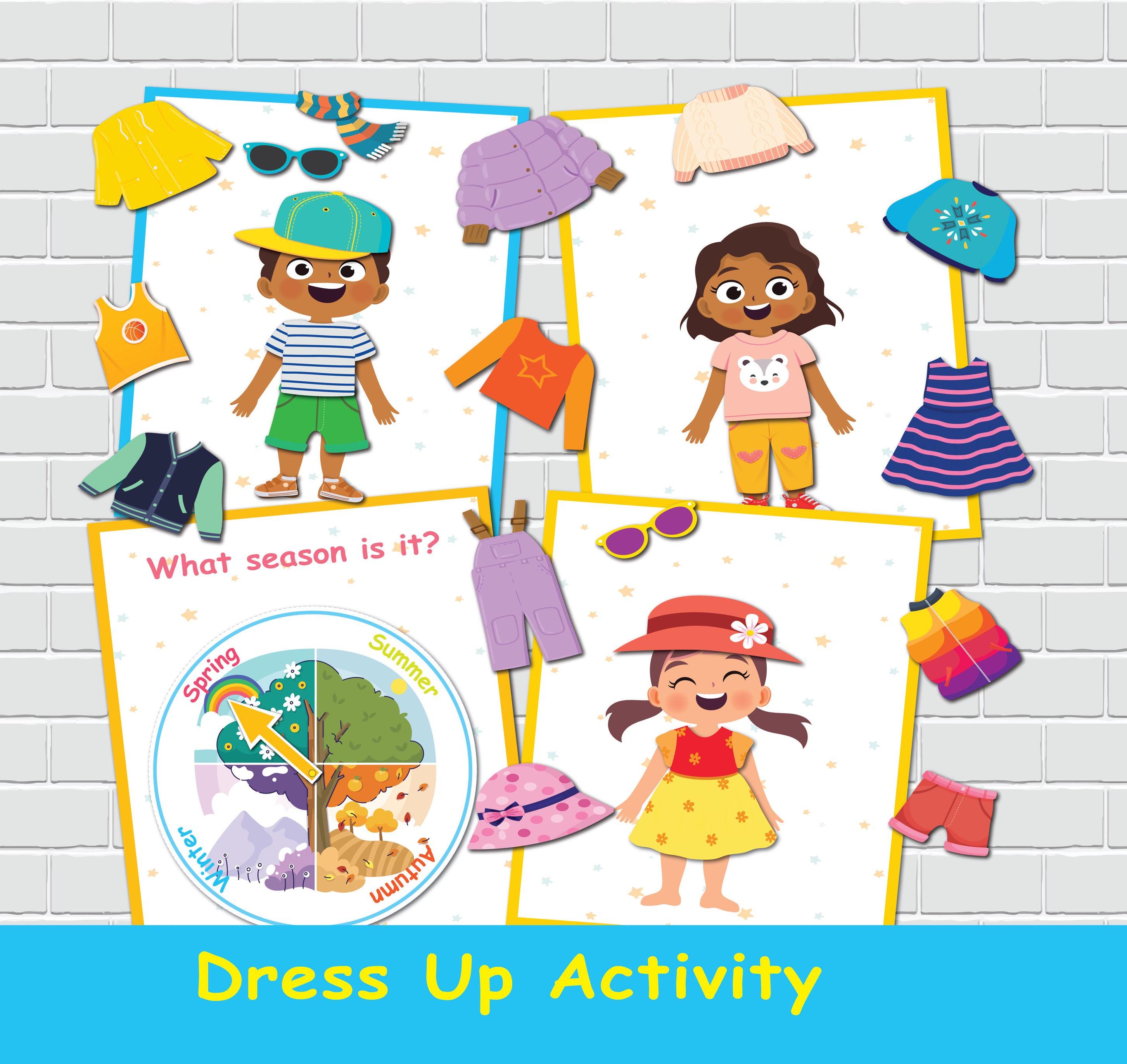navy blue dress for baby girl Dress up Printable Activity Four Seasons File Folder Games Toddler  Homeschool Activities Preschool Busy Book