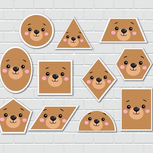 Bear Shape Matching Activity, 2D Shapes, File Folder Games, Special ...