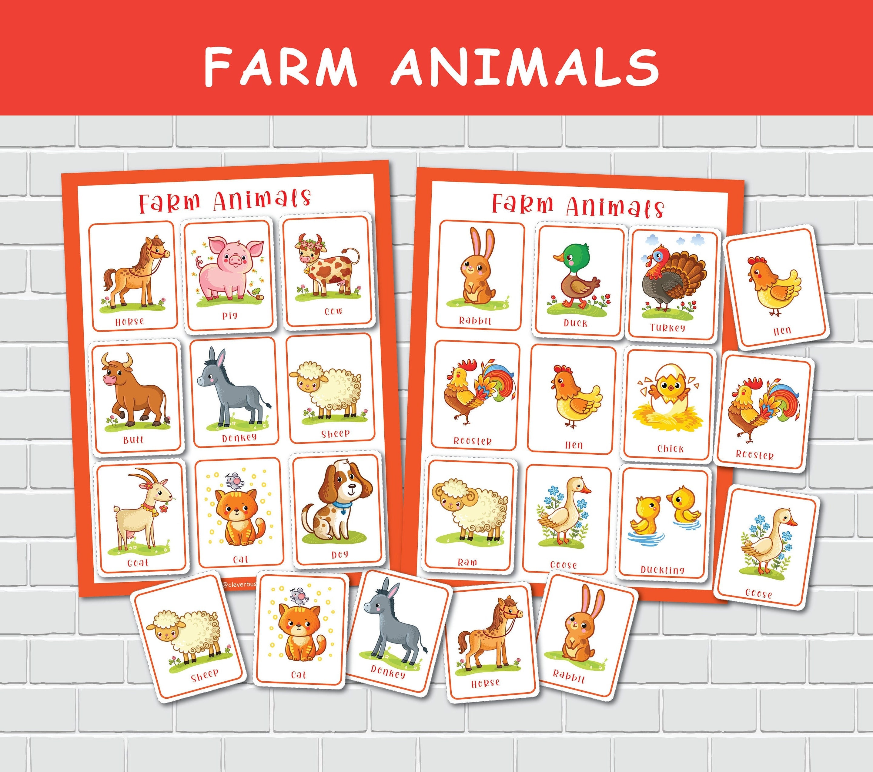 Farm Animals Busy Book Pages, Toddler Quiet Time Activity, Preschool ...