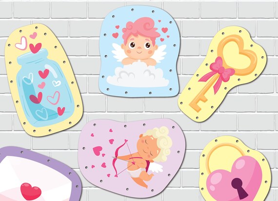 Cartes De Laçage Montessori En Bois - 8 Formes Géométriques - Jouet éducatif 3-6 Ans