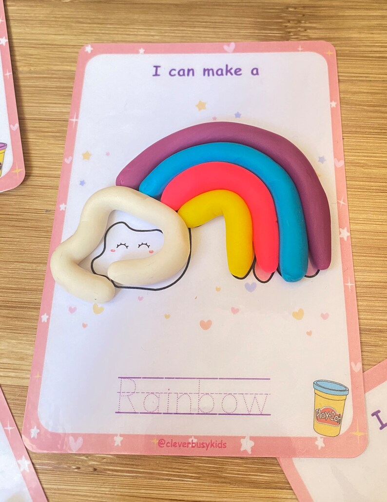 Unicorn Play Doh Mats Printable Play Dough Toddler Etsy