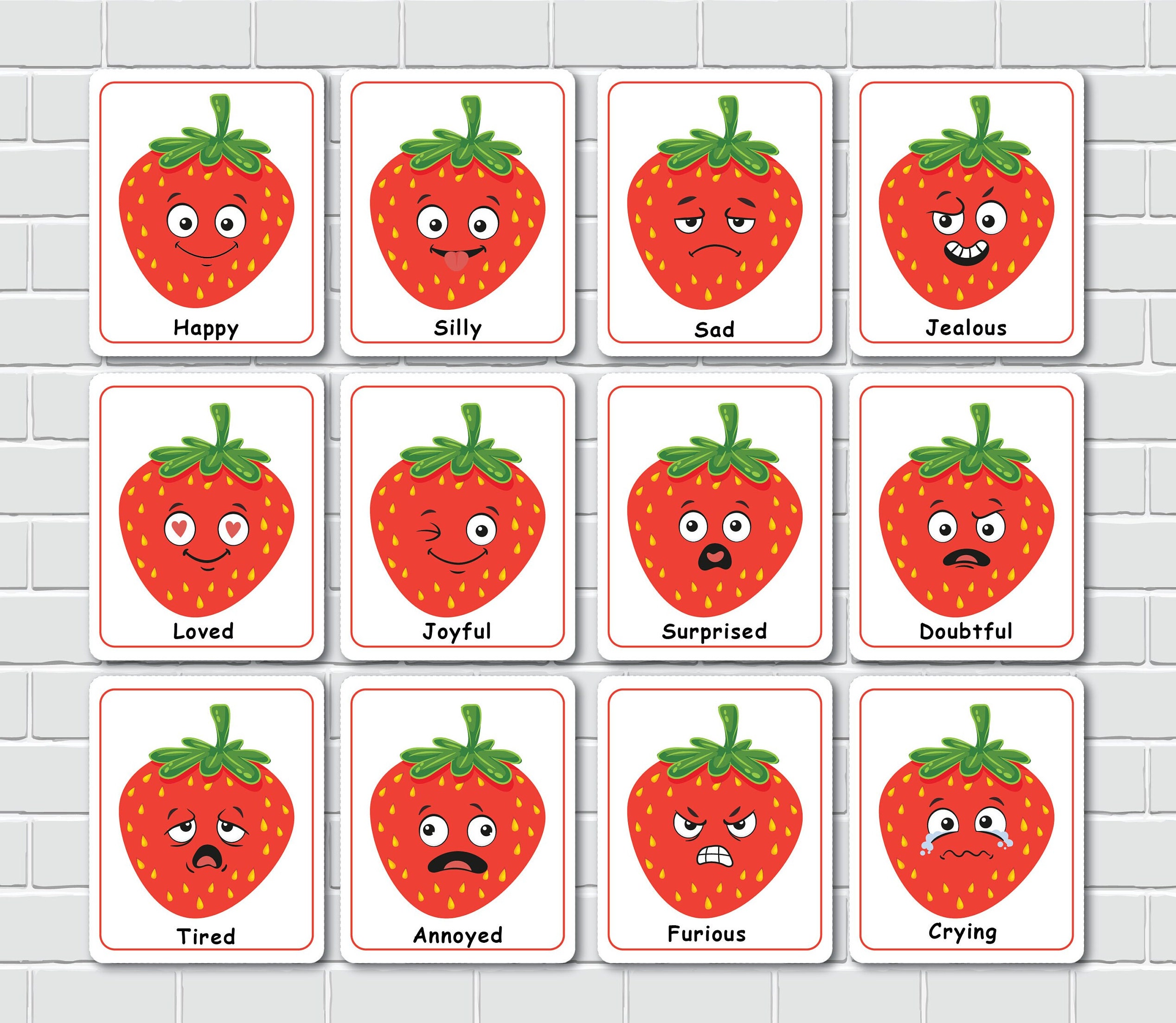 Emotions and Feelings Matching Game, Summer Activity for Kids, Autism ...