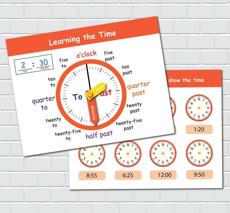 Learning Time In English Learning Time Printable Clock, Telling Time Learning Activities ...