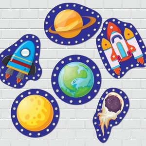 Space Lacing Cards, Preschool Fine Motor Skill Activity, Universe Theme ...