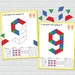 Numbers Pattern Blocks Activity, STEM Challenge Cards for Preschool and ...