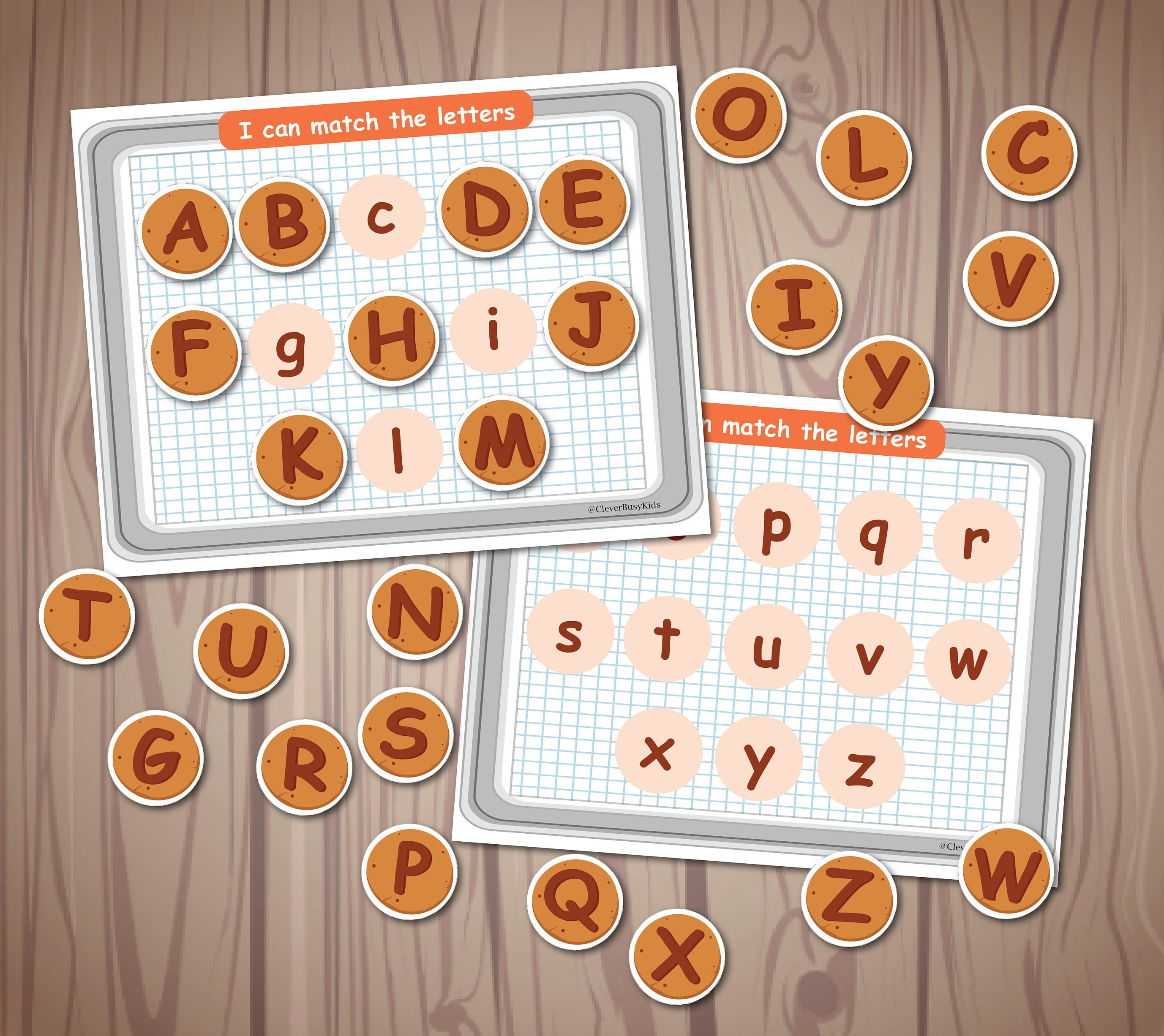 Cookie Alphabet Matching Activity for Kids, Letter Recognition, Pre-k ...