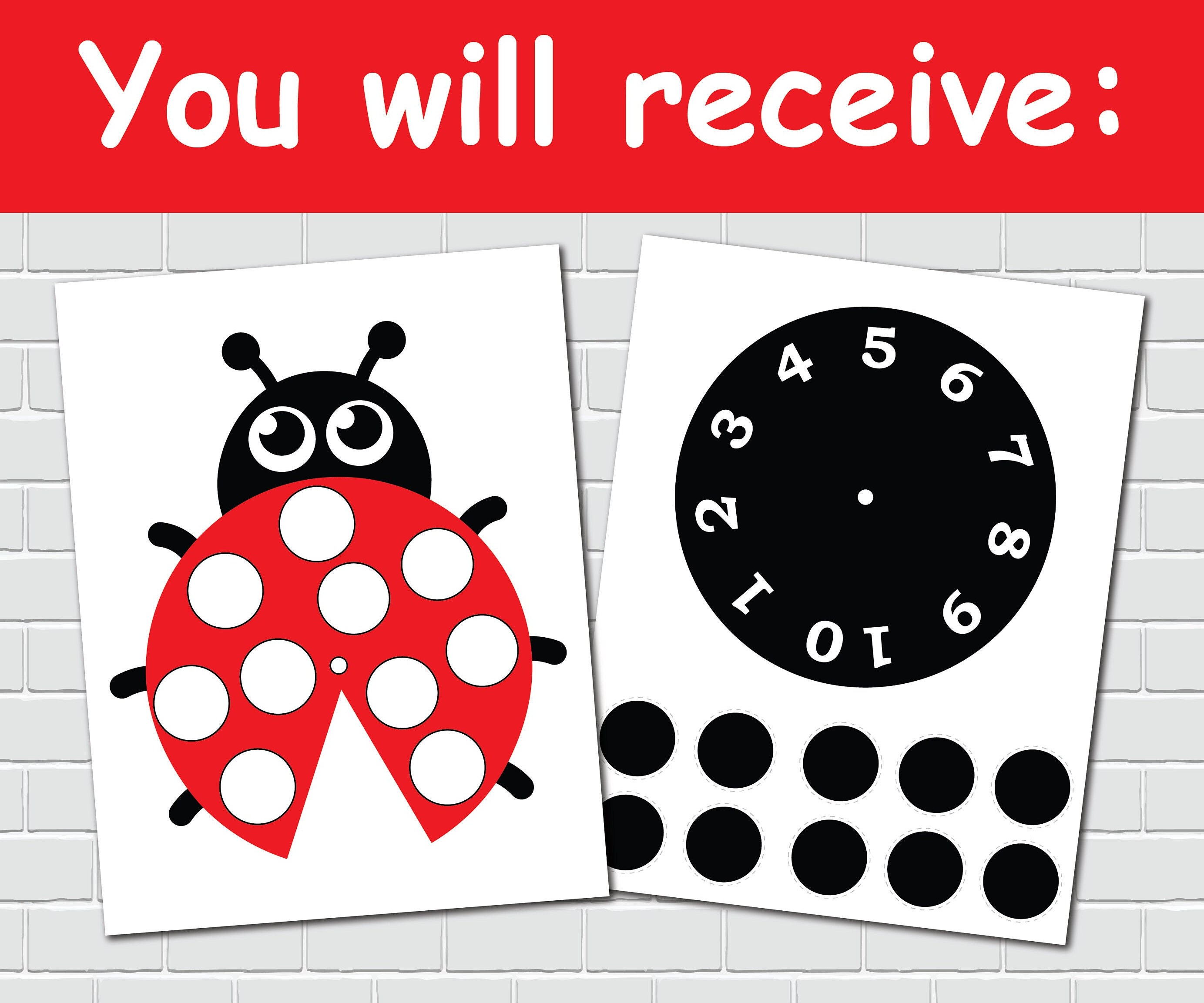 Count and Match Ladybug Printable Activity for Toddlers - Etsy Canada