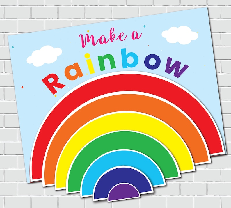 Rainbow Printable Activity for Toddlers and Preschool Busy - Etsy