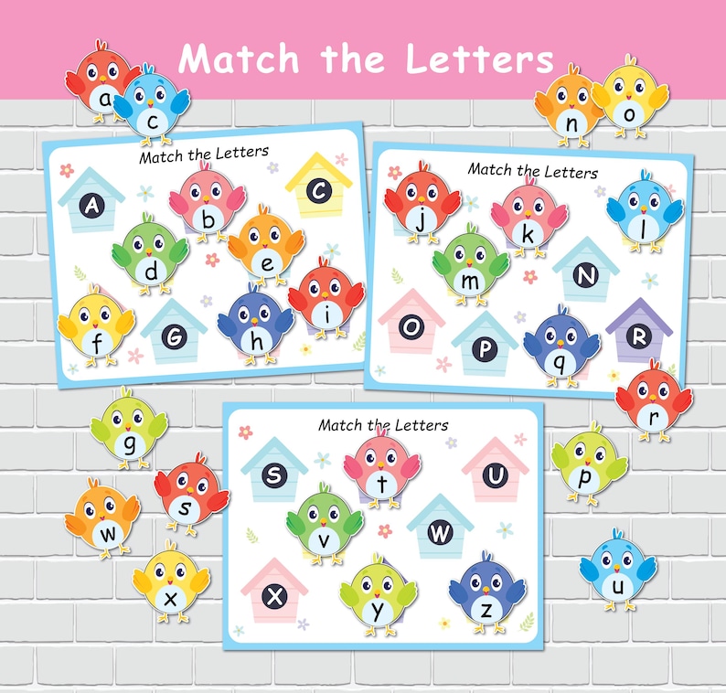 ABC Matching Game: Preschool Alphabet Learning Activity (digital ...