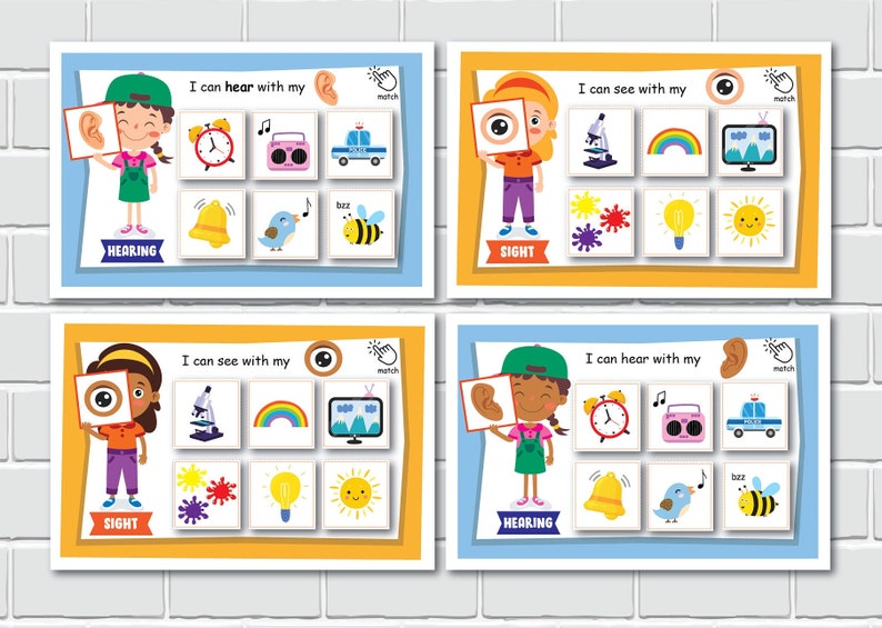 Five Senses Sorting Mats Printable Activity 5 Senses - Etsy