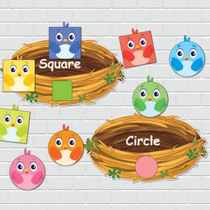 Birds Shapes Sorting Activity, 2D Shapes Center, Summer Busy Book Page ...