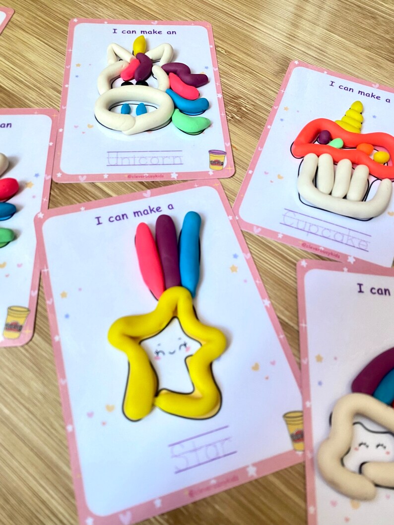 Unicorn Play Doh Mats Printable Play Dough Toddler Etsy