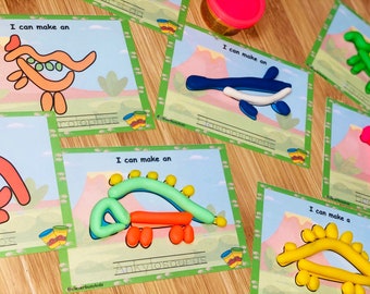 Dinosaurs Play Dough Mats, Printable Play Doh, Preschool Activities, Toddler Quiet Time, Busy Bags, Kindergarten Pre-k, Fine Motor Skills.