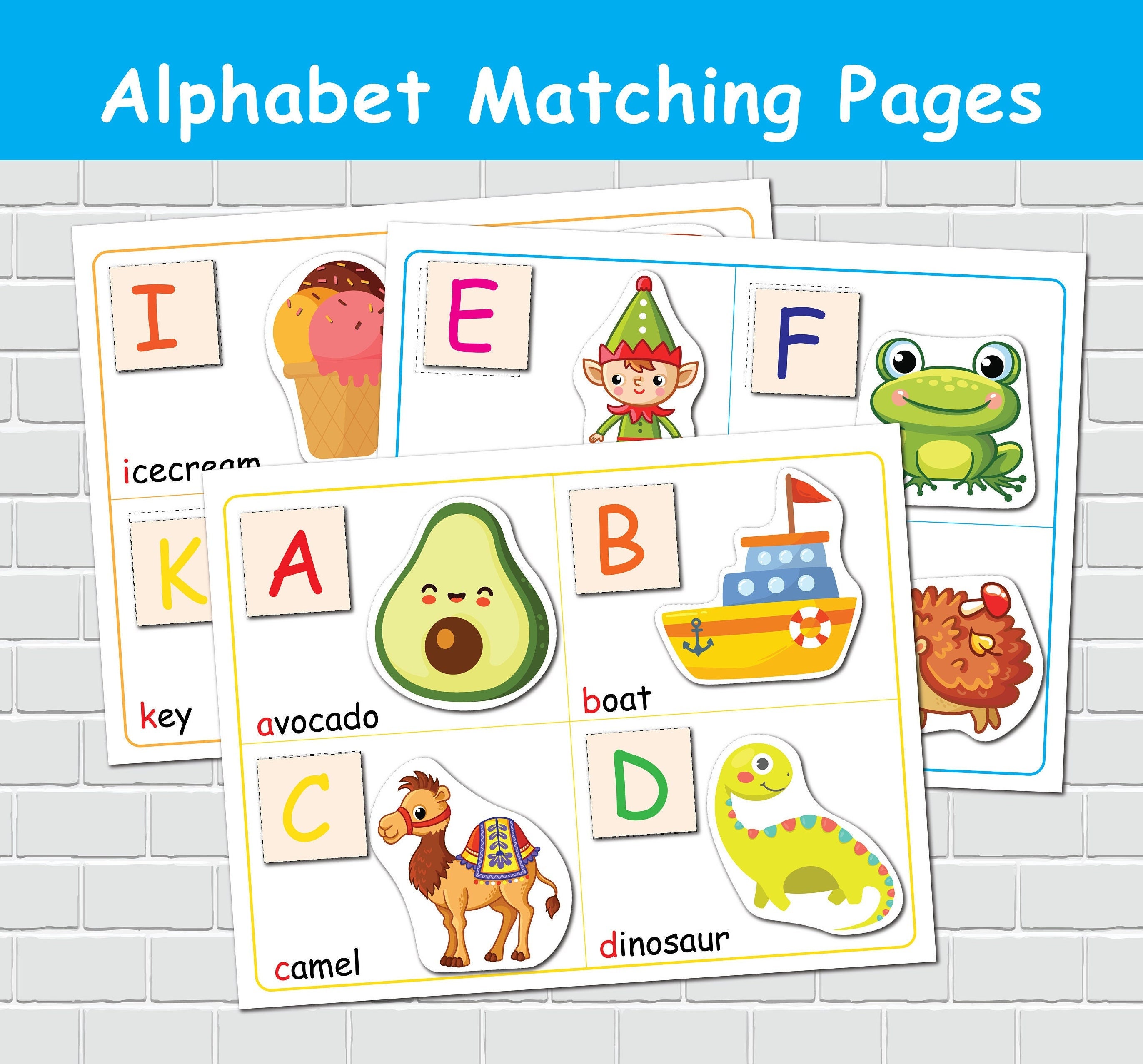 Alphabet Busy Book Pages, Preschool Curriculum, Toddler ABC Worksheets ...