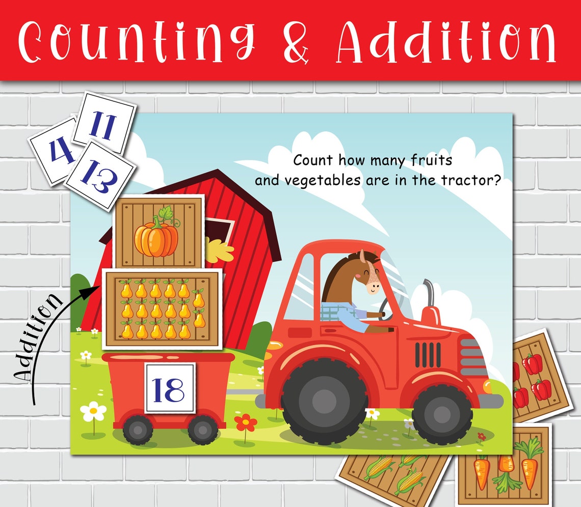 Counting Preschool Worksheet Printable Activity Math Busy Book - Etsy
