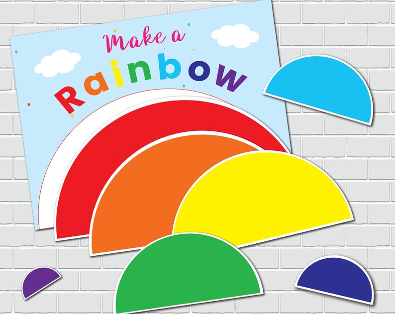 Rainbow Printable Activity for Toddlers and Preschool Busy - Etsy
