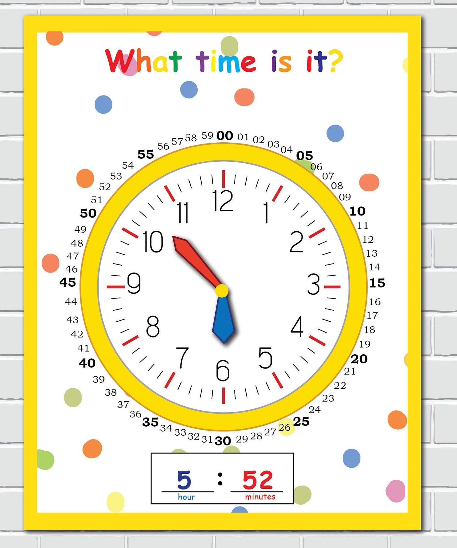 Printable Clock Telling Time Learning Activities Preschool Etsy Canada
