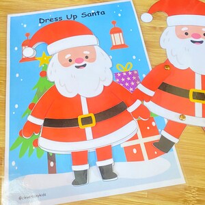 Build a Santa Activity. Christmas Paper Doll. Pretend Play Winter ...