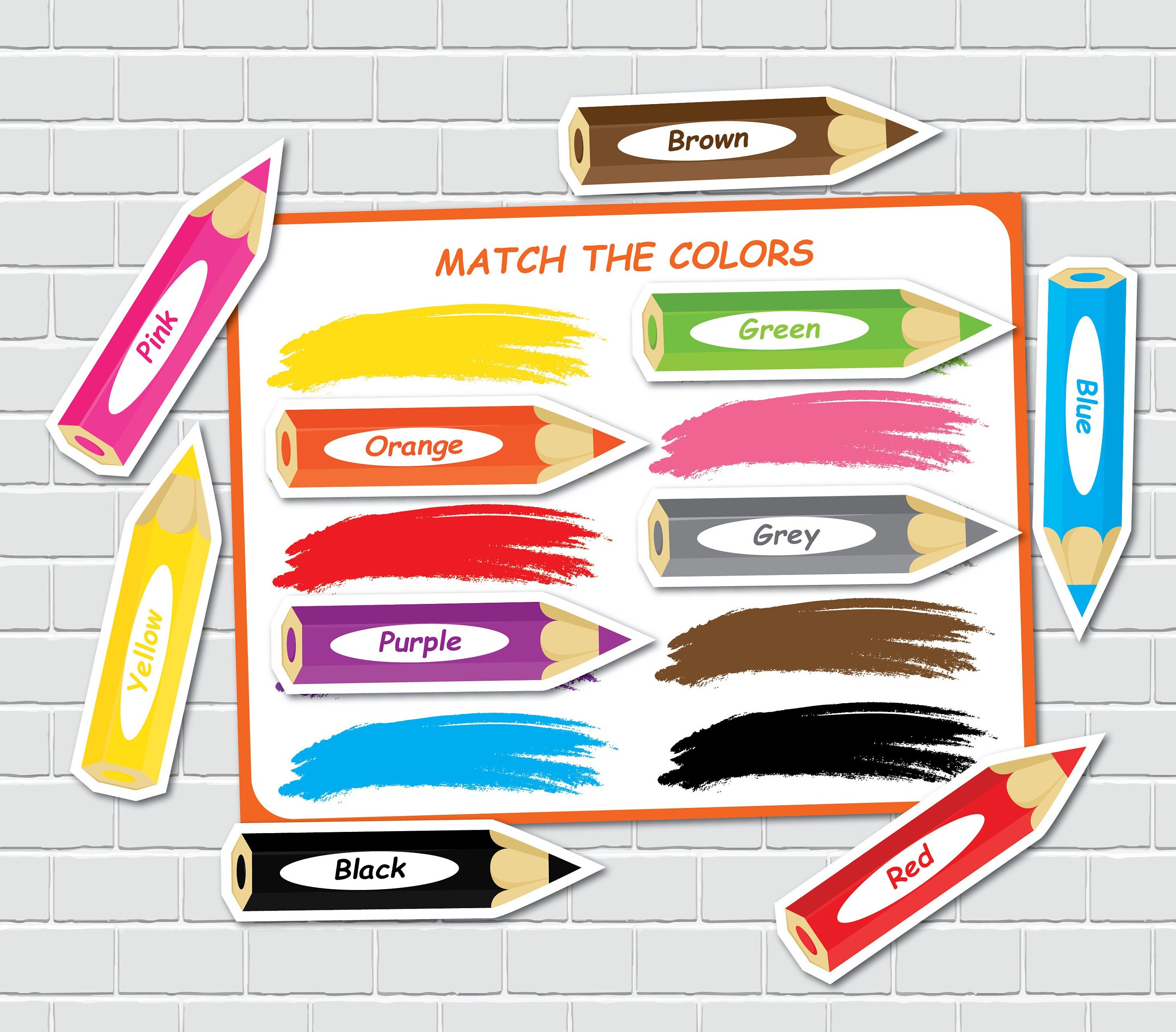Colors Matching Activity: Toddler Learning Printable (digital Download ...