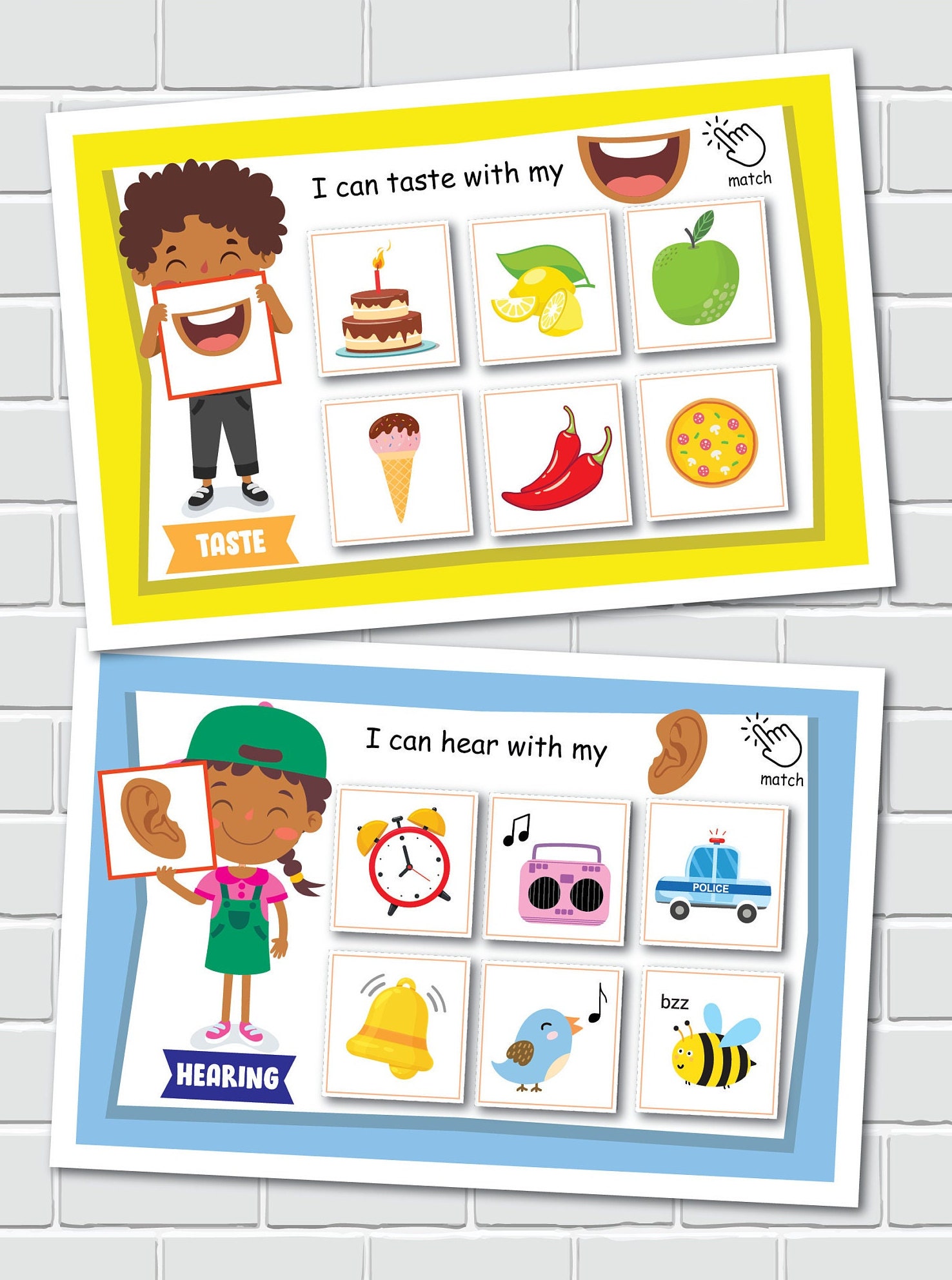 Five Senses Sorting Mats Printable Activity 5 Senses - Etsy Australia