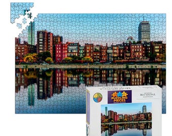 Boston Back Bay Skyline Wooden Jigsaw Puzzle -  1000 pcs (Horizontal) | Premium Wooden Jigsaw Puzzle | Difficult Puzzle | Puzzle For Adults