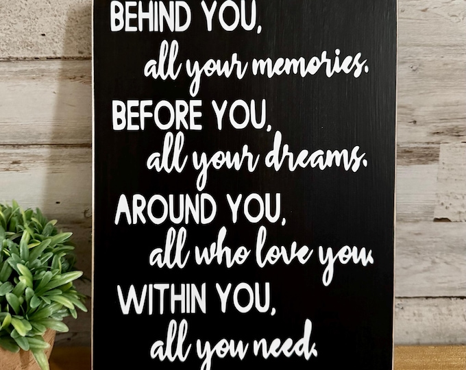 Featured listing image: Inspirational Graduation Wood Sign, Class of 2026