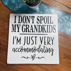 I don’t spoil my grandkids I’m just very accommodating | funny gift for grandparents  | humorous sign | grandma  | Mother’s Day