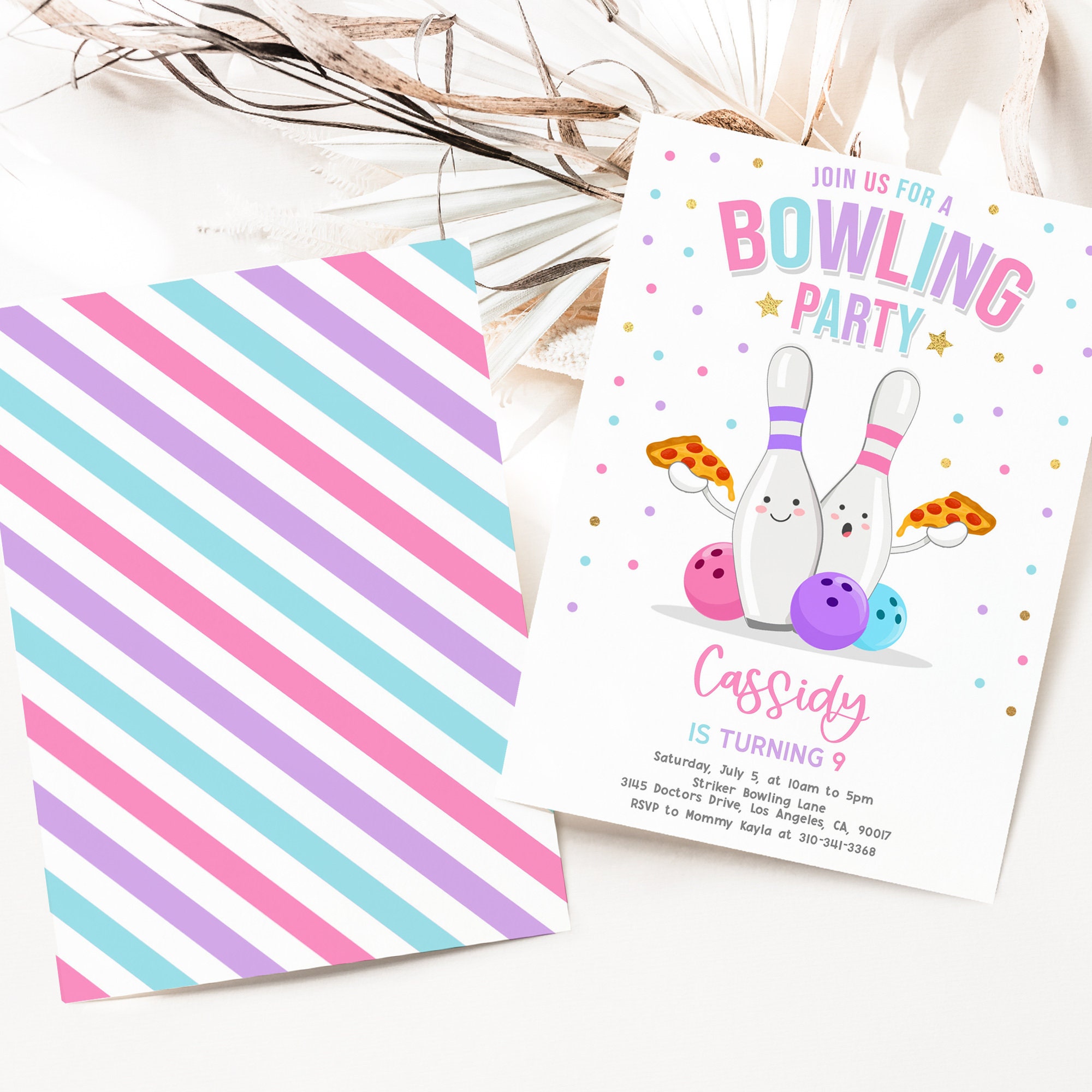bowling-and-pizza-birthday-invitation-editable-girl-party-invite-template-let-s-strike-up-a-slice-of-fun-pink-pizza-party-kid-food-kp144-etsy for Free Printable Bowling Birthday Party Invitations Bowling and Pizza Birthday Invitation, Editable Girl Party Invite Template, Let's Strike up A Slice of Fun, Pink Pizza Party, Kid Food KP144 - Etsy for Free Printable Bowling Birthday Party Invitations