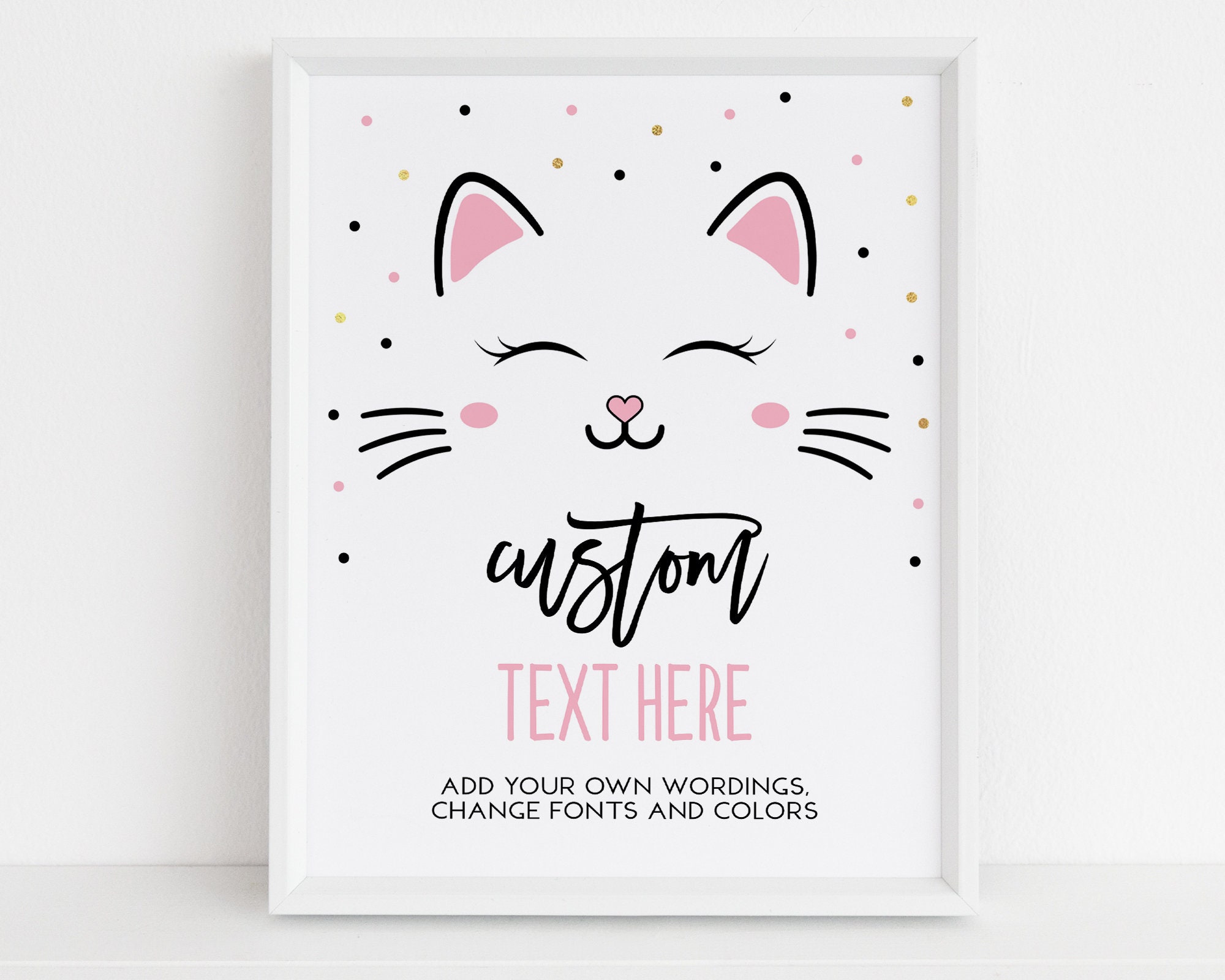 Happy Birthday Banner Pastel Colors – Pink the Cat