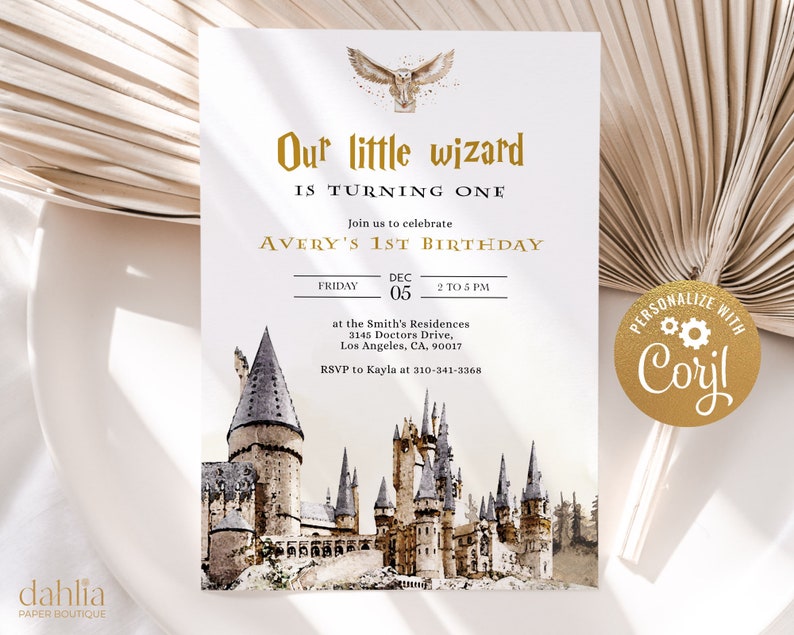 Harry Potter baby shower invitation