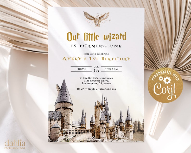 Harry Potter Marauder's Map Baby Shower Invitation