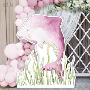 Unter dem Meer großen Dekor Ausschnitt, Delfin Ausschnitt, Ozean Geburtstagsparty, Meerestiere Prop Decor, Instant Download, druckbare Datei KP095