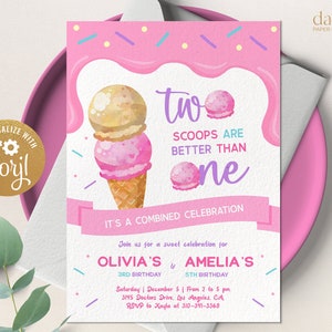 Editable Ice Cream Truck Birthday Invitation I scream You -  Portugal