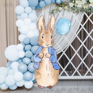 Peter Rabbit Grande Decorazione Ritagliata, Compleanno Coniglietto Blu, Festa Rustica Coniglietto Flopsy, Accessorio Coniglietto Blu, Download Istantaneo, File Stampabile, KP059