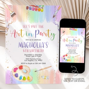 Art Party Pack Paint Party, Art Birthday, Paint Birthday, Party Plates,  Party Napkins, Birthday Napkins, Party Supplies, Party Decorations 