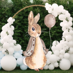 Peter Rabbit With Balloon Image Peter Rabbit Big Decor Cutout, Brown Bunny Birthday, Rustic Flopsy ...