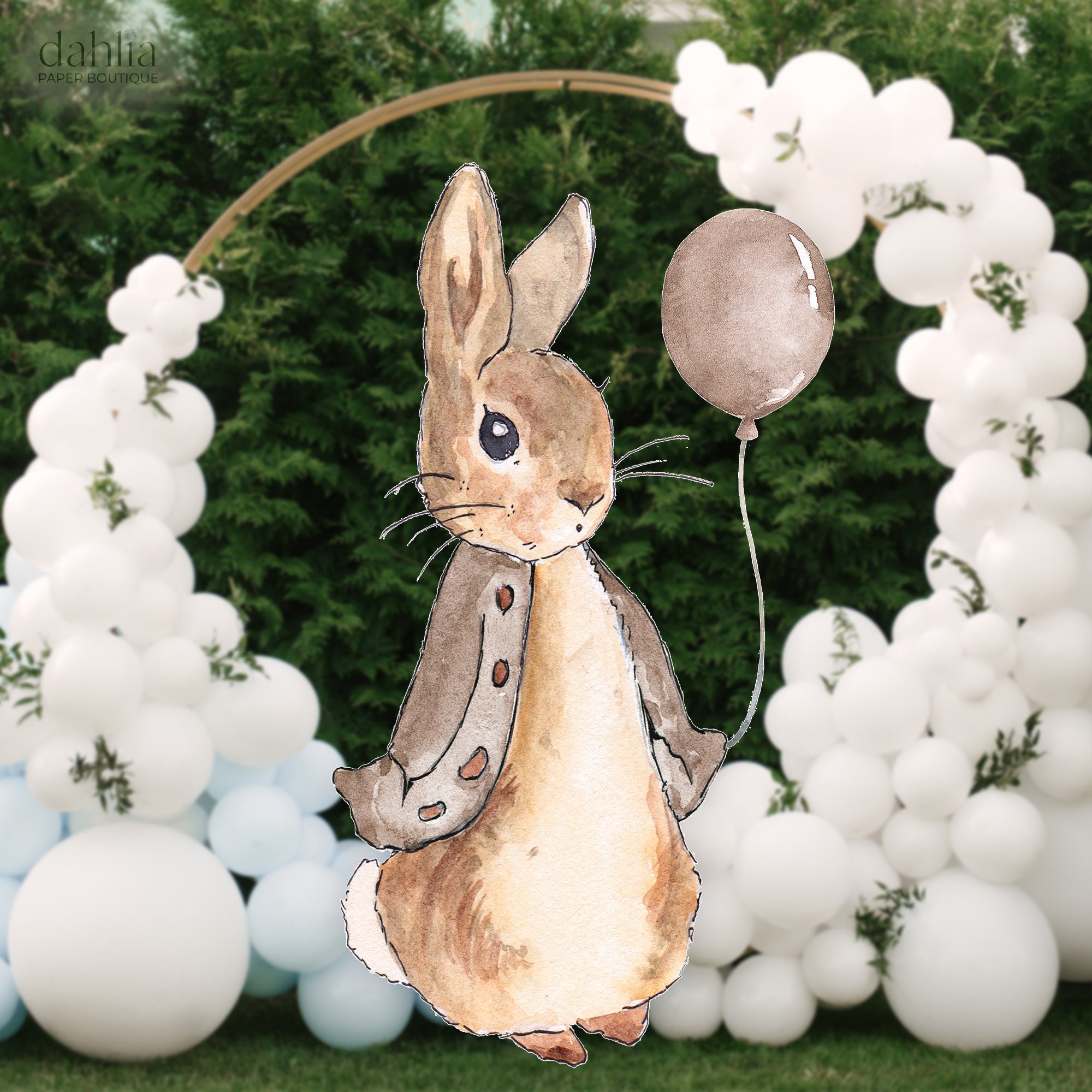Peter Rabbit Big Decor Cutout, Brown Bunny Birthday, Rustic Flopsy ...