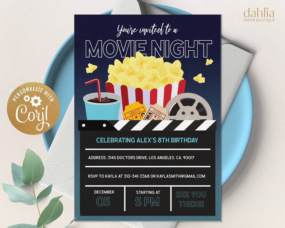 editable-movie-night-birthday-invitation-template-movie-party-invite-movie-under-the-stars-movie-sleepover-party-instant-download-k015-etsy