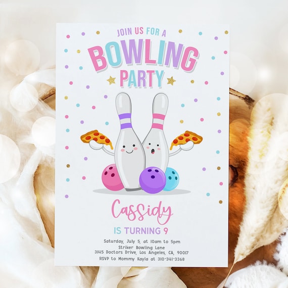 Biglietti D'Invito Bowling Per Bambini - 12 Pezzi Formato A6 (10,5x14,8 Cm) Con Vernice Lucida - Stampati Su Carta 350g/m², Ecologici, Compilazione Rapida - 4