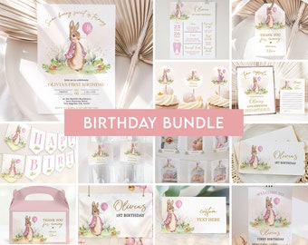 Peter Rabbit First Birthday, Bunny, 1st Birthday, Invitation
