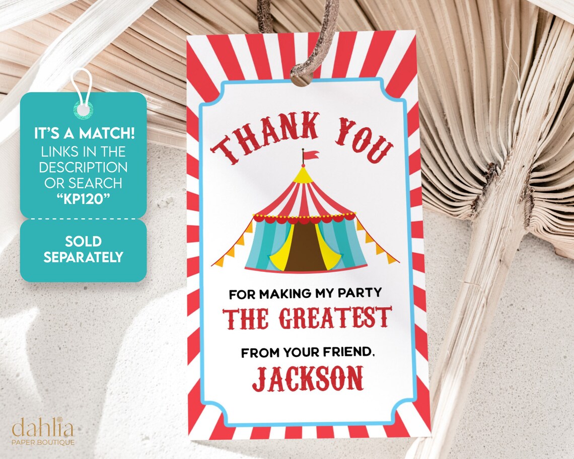 Must Ride Lable Carnival Gable Box Label Template, Editable Circus Party Sticker, Fun ...