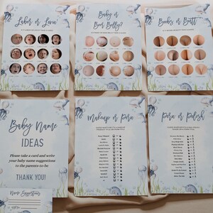 EDITABLE 80 Under The Sea Baby Shower Games, Ocean Animals Game Bundle, Nautical Games Set, Blue Boy Baby Sprinkle, Instant Download, BS139 image 2
