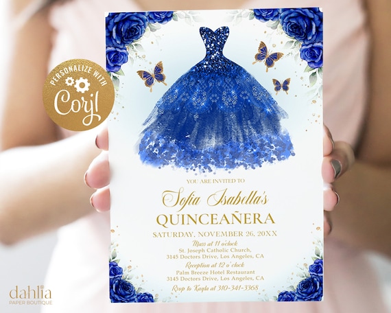 princess polly baby blue dress Blue Gold Quinceanera Dress main image 0