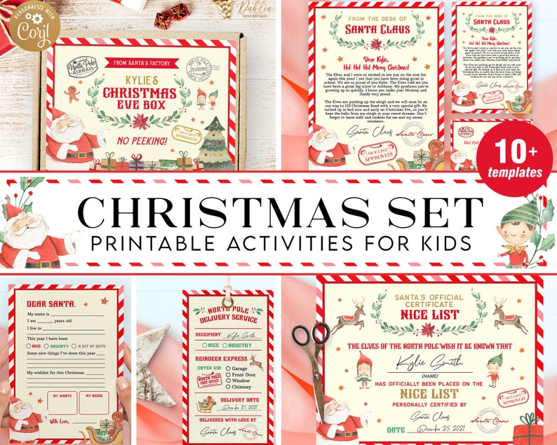 Editable Christmas Eve Box Letter From Santa Christmas - Etsy