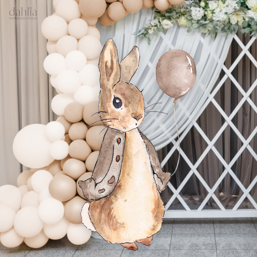 Peter Rabbit Big Decor Cutout, Brown Bunny Birthday, Rustic Flopsy ...