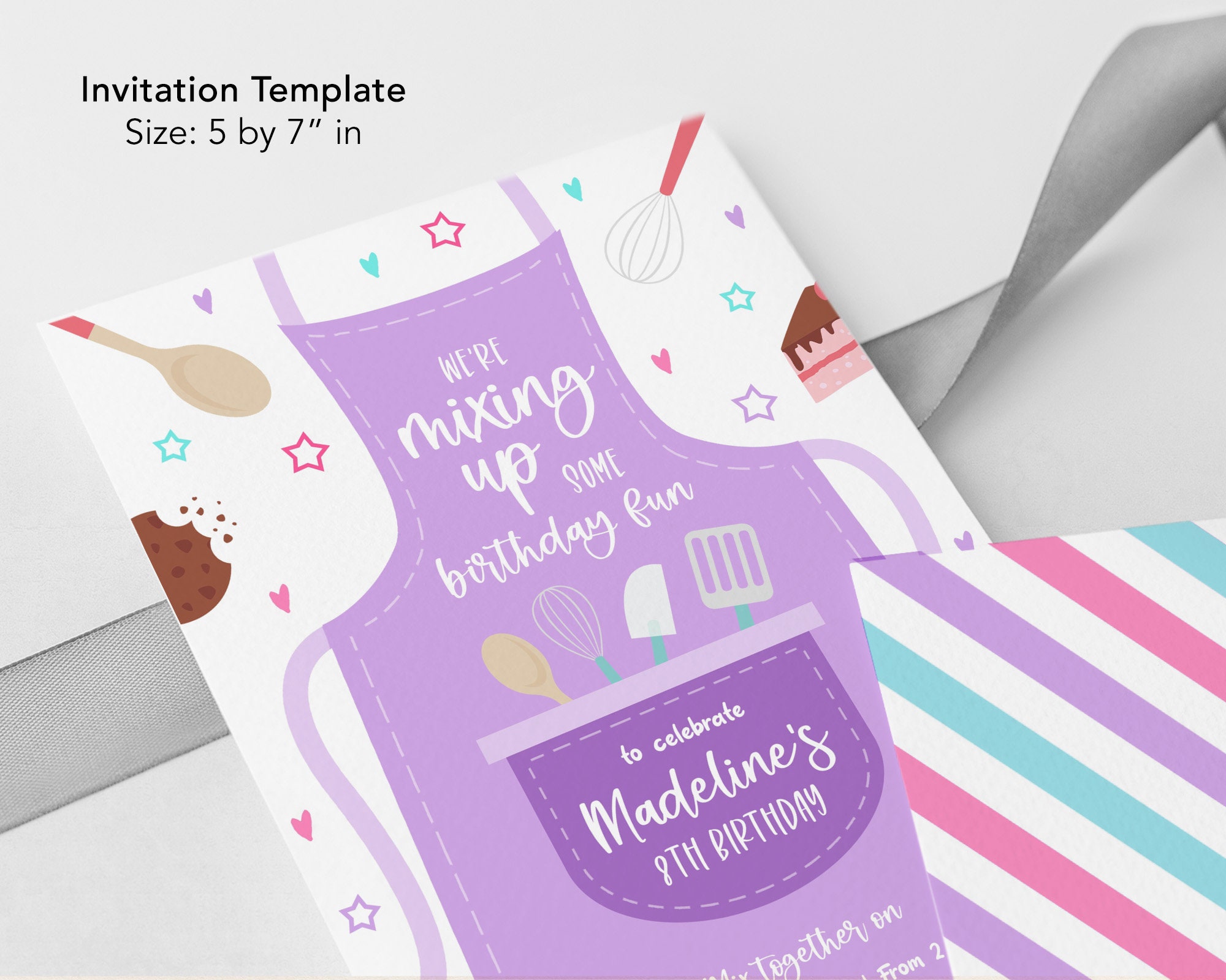 EDITABLE Baking Birthday Invitation Kitchen Party Invite | Etsy