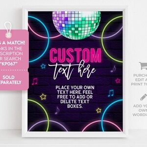 Kids Dance Party Invitation Editable Disco Birthday Invite - Etsy