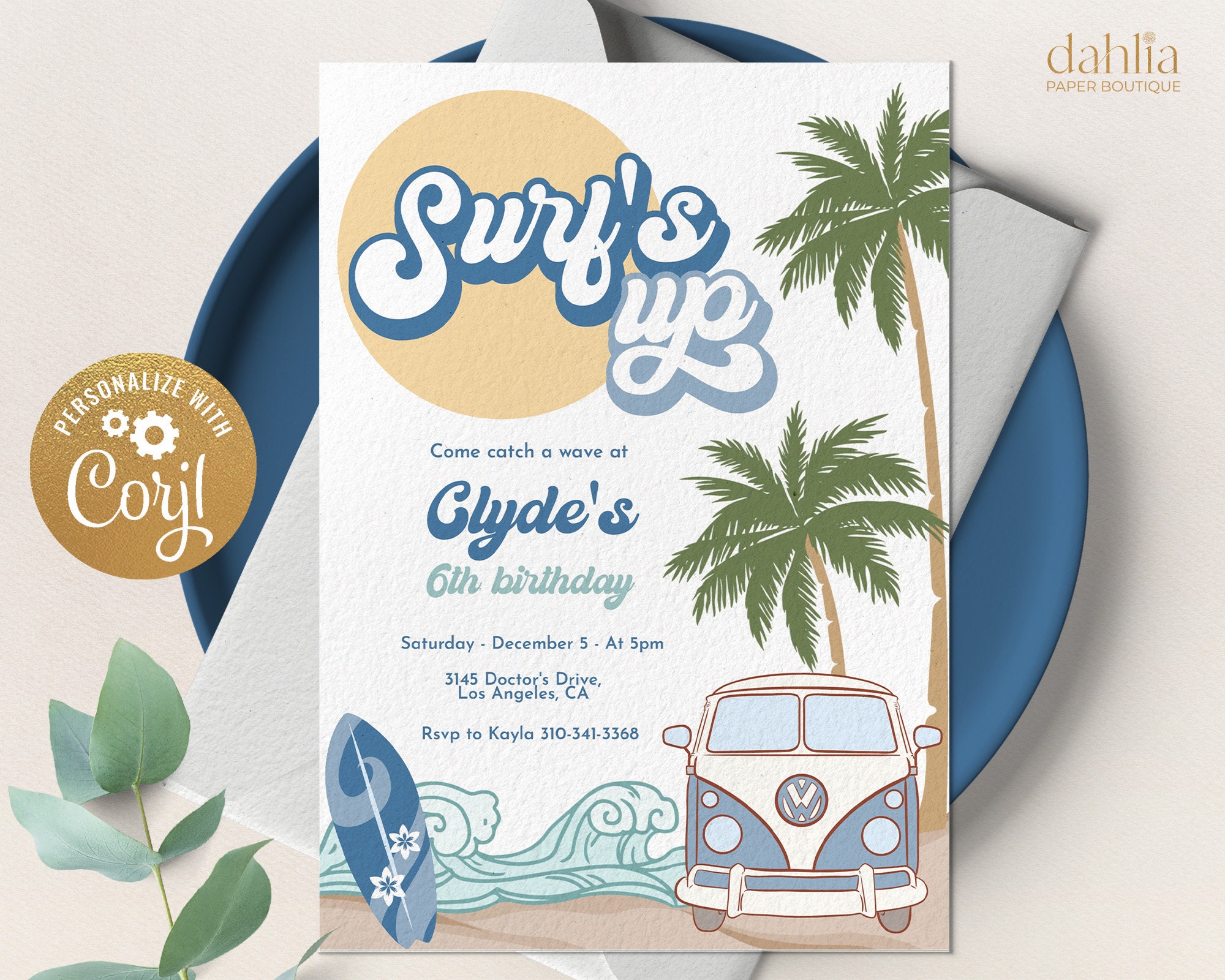Surf S Up Invitation Editable Swimming Party Invite Etsy