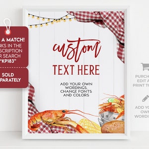 Editable Seafood Boil Party Invitation, Let The Good Times Boil, Crawfish Boil Engagement, Any Occasion, Red Plaid Digital Invite, KP183 image 9